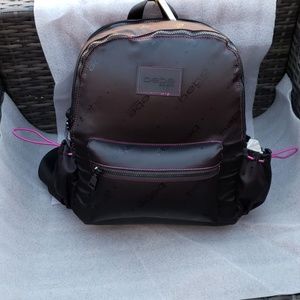 Bebe Becca large backpack black/neon pink